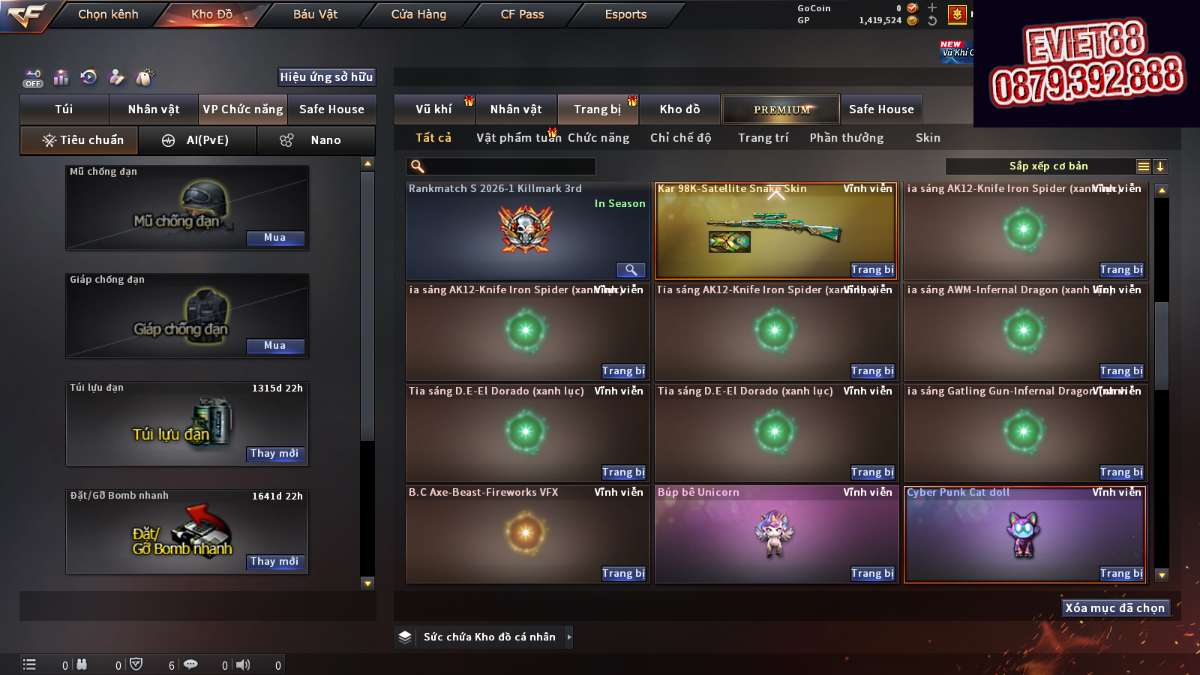shop acc cf uy tin gia re
